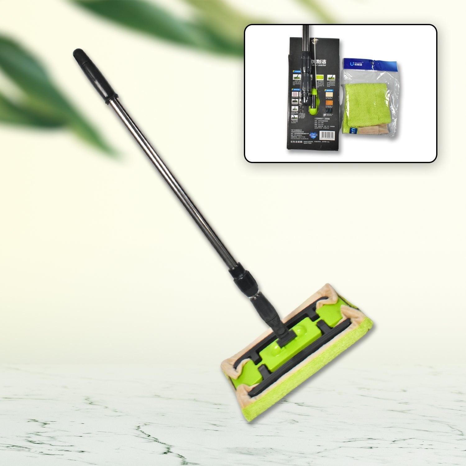 7870 DRY CLEANING FLAT MICROFIBER FLOOR CLEANING MOP WITH STEEL ROD LONG HANDLE DRY MOP DeoDap 7870 DRY CLEANING FLAT MICROFIBER FLOOR CLEANING MOP WITH STEEL ROD LONG HANDLE DRY MOP DeoDap